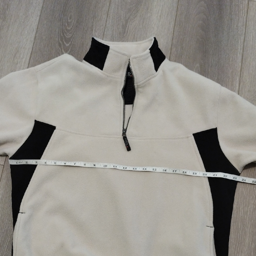 Izod Cream and Black Zip-Up Sweater - Picture 17 of 17